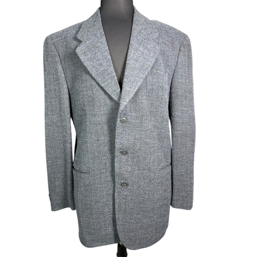 Mondo di Marco Blazer‎ Men's 42 Made in Italy Blue Gray Wool Blend Sport Coat